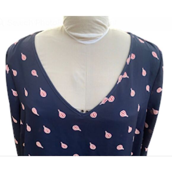 Torrid Georgette Top Hot Air Balloons Torrid Sz 2 Navy Blue Plus Size - Picture 3 of 10